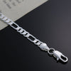 Classic charms 4MM sideways chain 925 sterling silver Bracelet for woman jewelry wedding accessories party gifts