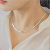 Classic charms 925 Stamped Silver fine 4MM Blade Chain Necklace for Women Men  wedding party Jewelry party Holiday gifts