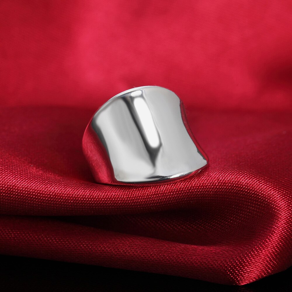 Classic charms 925 Sterling Silver wide Rings for men Women Size 6 7 8 9 10 party fine Jewelry gifts temperament