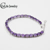 Classic silver amethyst bracelet 25 pcs natural VVS amethyst bracelet 925 Sterling Silver amethyst jewelry for evening party