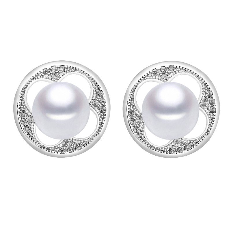 Classical pearl earrings wedding 925 silver pearl earrings Jewelry for women birthd gift