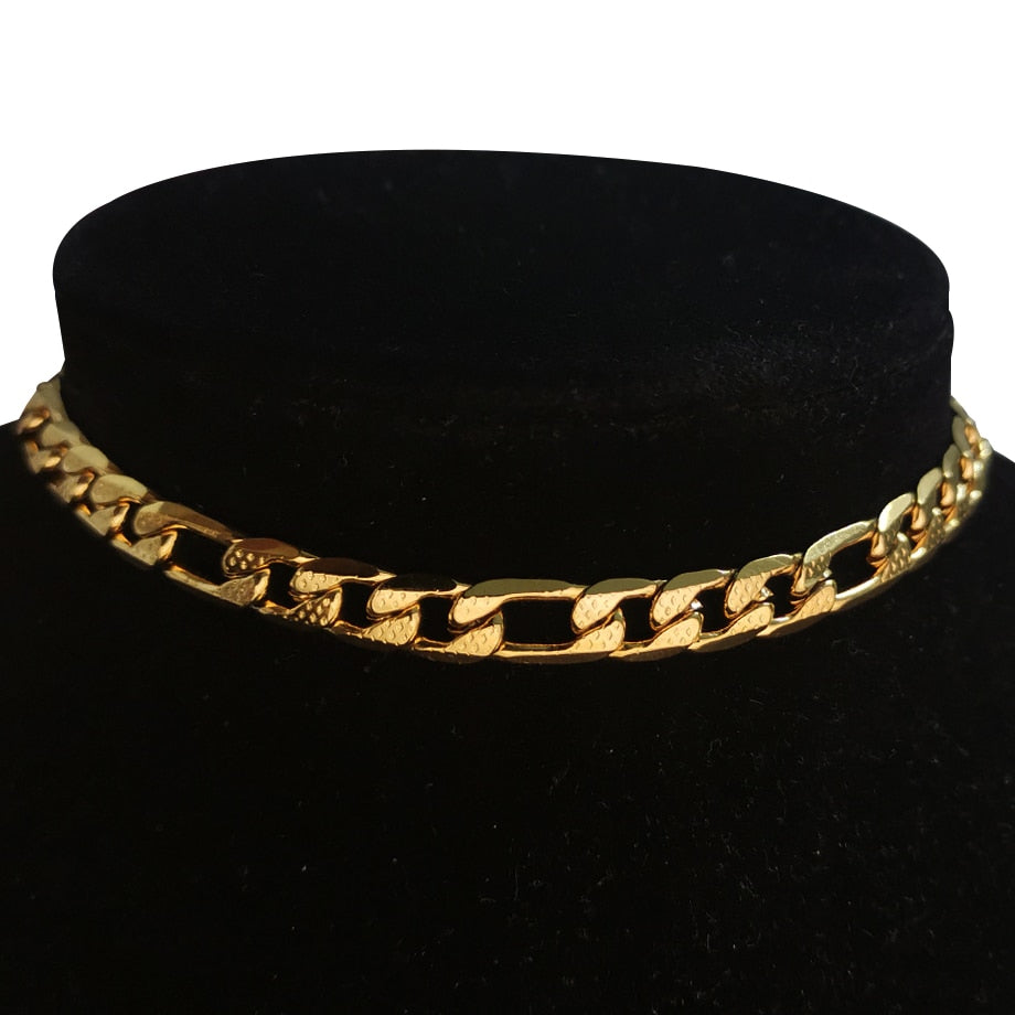 Clavicle Chain Linked Neck Necklaces for Women GIft Minimalist Gold Color Stainless Steel Choker Necklace Jewelry 2021