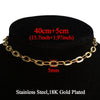 Clavicle Chain Linked Neck Necklaces for Women GIft Minimalist Gold Color Stainless Steel Choker Necklace Jewelry 2021