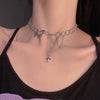 Clavicle Choker Personality Punk Butterfly Link Chain Necklace Women Necklaces 2021 Women Jewelry Hollow Circle Long Tassel