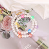 Clay Fruit Star Choker Beads Necklace White Simulated Pearl Cute Summer Y2K Collar Necklace for Teen Girls Women Party Gift