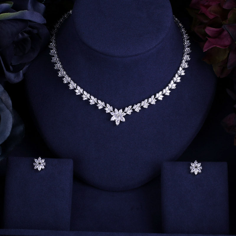 Clear-FAMOUS-BRAND-BRILLIANT-CRYSTAL-ZIRCON-EARRINGS-AND-NECKLACE-SETS-BRIDAL-JEWELRY-SET-WEDDING-DRESS-ACCESSARIES