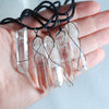 Clear Quartz Crystal Necklace, Clear Quartz Point, Clear Quartz Stone Necklace