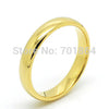 Clearance! US Size 4-12 Couple Ring Tungsten Carbide Wedding Ring 4mm width Gold Color