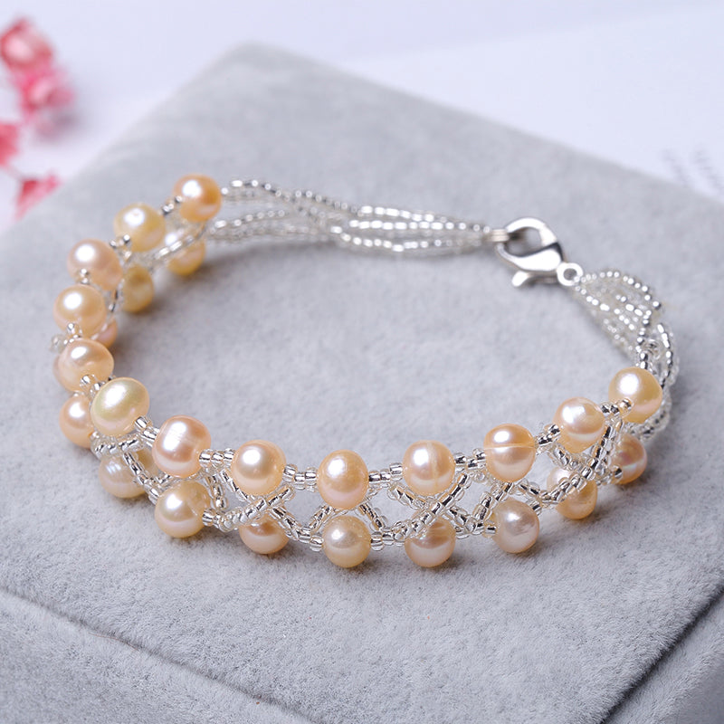 Clearance natural pearl bracelet female simple multicolor multi-layer jewelry girlfriend birthd gift