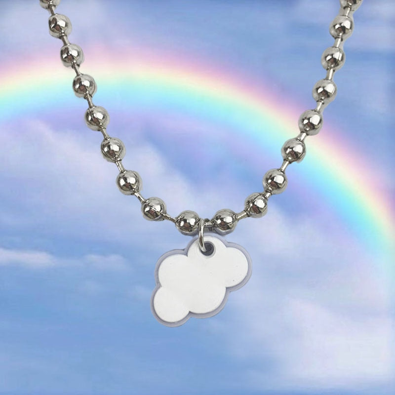 Cloud Pendant Punk Necklaces for Women Women's Neck Chain Necklace Vintage Jewelry on the Neck Goth Accessories Pendants Kpop