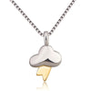 Cloud and Lightning Necklace For Women Gold Color Box Chain Necklace Stainless Steel Jewelry Friend Christmas Gift collares