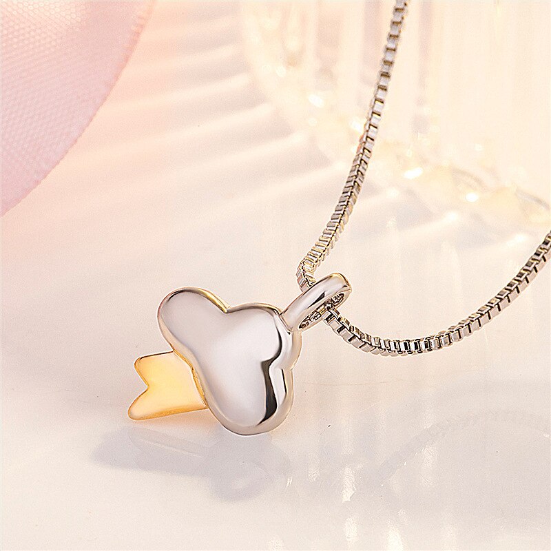 Cloud and Lightning Necklace For Women Gold Color Box Chain Necklace Stainless Steel Jewelry Friend Christmas Gift collares