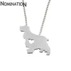 Cocker Spaniel dog necklace animal pendant jewelry golden colors plated