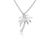 Coconut Tree Pendant Necklace For Women Stainless Steel Gold  Color Plant Necklaces 2023 Trend Couple Jewelry collares