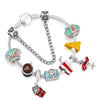 Coffee Sandwich Beads Fries Camera Pendant Charm Bracelet For Women And Snake Chain Brand Bracelet Party Jewelry