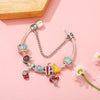 Coffee Sandwich Beads Fries Camera Pendant Charm Bracelet For Women And Snake Chain Brand Bracelet Party Jewelry