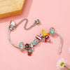 Coffee Sandwich Beads Fries Camera Pendant Charm Bracelet For Women And Snake Chain Brand Bracelet Party Jewelry
