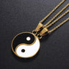 Colgante de acero inoxidable Yin Yang para parejas o mejores amigos, collar de piezas de rompecabezas, joyería de cumpleaños, 2 piezas a juego, 2021