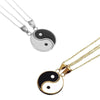 Colgante de acero inoxidable Yin Yang para parejas o mejores amigos, collar de piezas de rompecabezas, joyería de cumpleaños, 2 piezas a juego, 2021