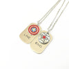 Colgante de superhéroe de universo de fantasía, collar de capitán/soldado de invierno, alta calidad, diseño Original, joyería de Metal, 2PSC