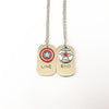 Colgante de superhéroe de universo de fantasía, collar de capitán/soldado de invierno, alta calidad, diseño Original, joyería de Metal, 2PSC