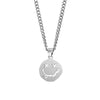 Colgante para el cuello con cara sonriente para hombre y mujer, Collar gótico de cadena larga, joyería para parejas, ropa de calle Guay, Collar Kpop para niña 2021