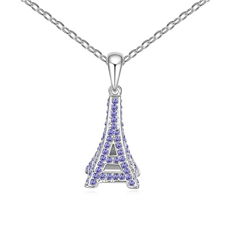 Collar Limited Offer Trendy Women Chokers Necklaces Heart Jewelry 2020 Eiffel Full Crystal Necklace #103448