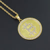 Collar con colgante de Bitcoin, circonia microcúbica Icy Rock, Hip-hop, a la moda