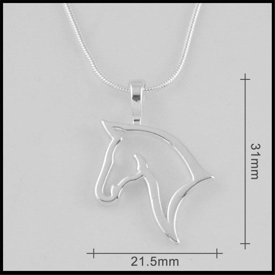 Collar con colgante de caballo y Animal para mujer, cadena de Color plata delicada, ropa, accesorios de joyería, venta al por mayor