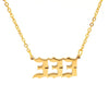 Collar con número de Ángel de acero inoxidable, colgante minimalista, 111, 222, 333, 444, 555, 666, 777, 888, 999