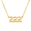 Collar con número de Ángel de acero inoxidable, colgante minimalista, 111, 222, 333, 444, 555, 666, 777, 888, 999