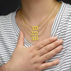 Collar con número de Ángel de acero inoxidable, colgante minimalista, 111, 222, 333, 444, 555, 666, 777, 888, 999