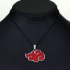Collar de Cosplay de Anime Akatsuki para hombres y mujeres, collares de Metal colgante, señal de nube roja, accesorios de joyería