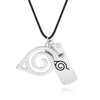 Collar de Cosplay de Anime Akatsuki para hombres y mujeres, collares de Metal colgante, señal de nube roja, accesorios de joyería