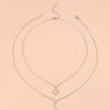 Collar de acero inoxidable con forma de luna y sol para hombre y mujer, colgante con forma de corazón y mariposa, cadena de eslabones, joyería familiar