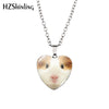 Collar de corazón de conejillo de indias, colgante en forma de corazón de cristal, joyería en forma de corazón, HZ3, 2016