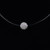 Collar de hilo de pescar transparente para mujer, cadena Invisible de Color plateado, gargantilla de diamantes de imitación, Gargantilla