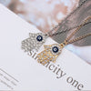 Collar turco de la mano de Fátima para hombre y mujer, Gargantilla de cristal, collar de mano, cadena larga de oro, joyería de la suerte