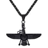 Faravahar Ahura Mazda Pendant Men Iran Jewelry Stainless Steel Zoroastrian Gold/Black Color Iranian Necklace Women P825