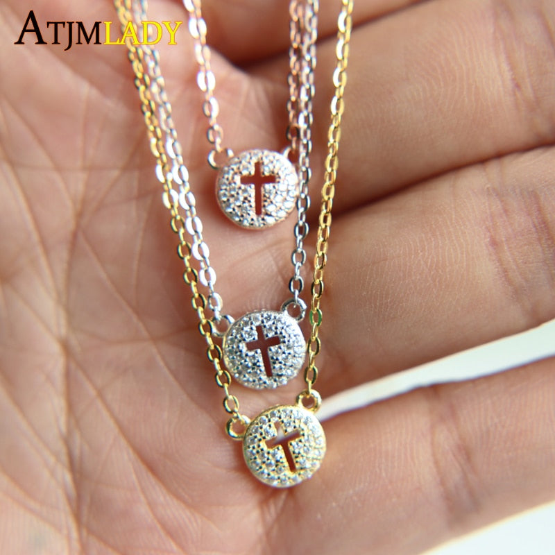 Collares Real Maxi Necklace Collier 2020 Fine 925 Sterling Rose Fashion High Quality Pave Aaa Cz Chain Ladies Necklace