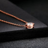 Collares de circonia cúbica doble estilo Simple para mujer, colgantes de Color oro rosa, joyería de moda para mujer, accesorios de cadena DFN454