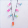 Collares de resina de jalea Linda para mujer y niña, 7 colores, Arco Iris, Gummy, Punk, Hip Hop, accesorios