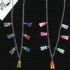 Collares de resina de jalea Linda para mujer y niña, 7 colores, Arco Iris, Gummy, Punk, Hip Hop, accesorios