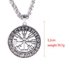 Collares de vikingos nórdicos para hombres y mujeres, joyería de regalo Vegvisir, brújula, runas nórdicas, cadena de Odin, amuleto colgante, 2021