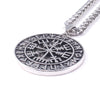 Collares de vikingos nórdicos para hombres y mujeres, joyería de regalo Vegvisir, brújula, runas nórdicas, cadena de Odin, amuleto colgante, 2021