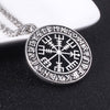 Collares de vikingos nórdicos para hombres y mujeres, joyería de regalo Vegvisir, brújula, runas nórdicas, cadena de Odin, amuleto colgante, 2021