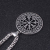 Collares de vikingos nórdicos para hombres y mujeres, joyería de regalo Vegvisir, brújula, runas nórdicas, cadena de Odin, amuleto colgante, 2021