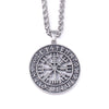Collares de vikingos nórdicos para hombres y mujeres, joyería de regalo Vegvisir, brújula, runas nórdicas, cadena de Odin, amuleto colgante, 2021