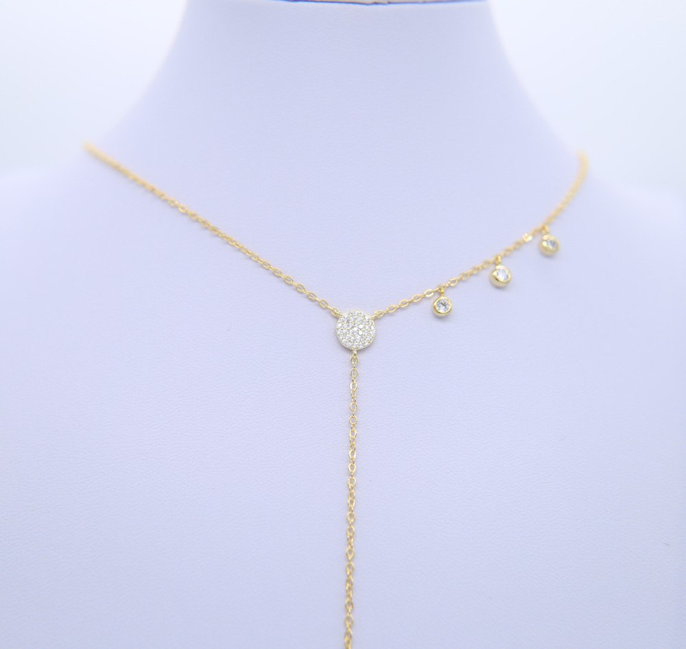 Collier Limited Collares 2020 fashion Girl Bezel C Station Necklace Simulated Yard Tear Drop Choker gold Color jewelry