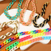 Colorful Acrylic Resin Choker Chunky Thick Necklaces Gothic Miami Curb Cuban Necklaces Collier Female Neck Jewelry Party Gift